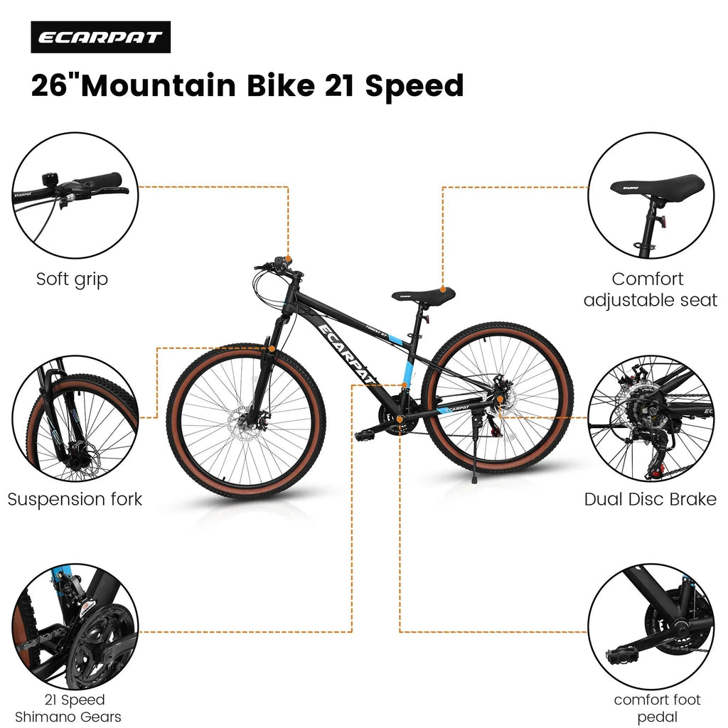 Carpat™ MTB Velocity 27 – 27.5" Aluminum Mountain Bike (21-Speed,