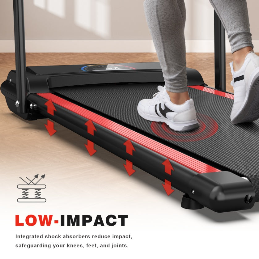 Compact 2-in-1 Folding Home Treadmill with Quiet 2.25HP Motor & Remote Control