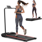 Compact 2-in-1 Folding Home Treadmill with Quiet 2.25HP Motor & Remote Control