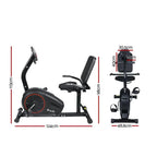 Everfit Magnetic Recumbent Exercise Bike with Lumbar Support & Silent Resistance