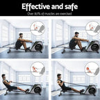 Everfit Elastic Rope Rowing Machine with 4 Resistance Levels & LCD Display