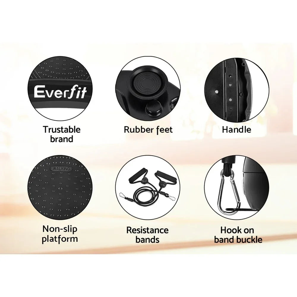 Everfit Vibration Machine Platform with Resistance Bands & Remote Control