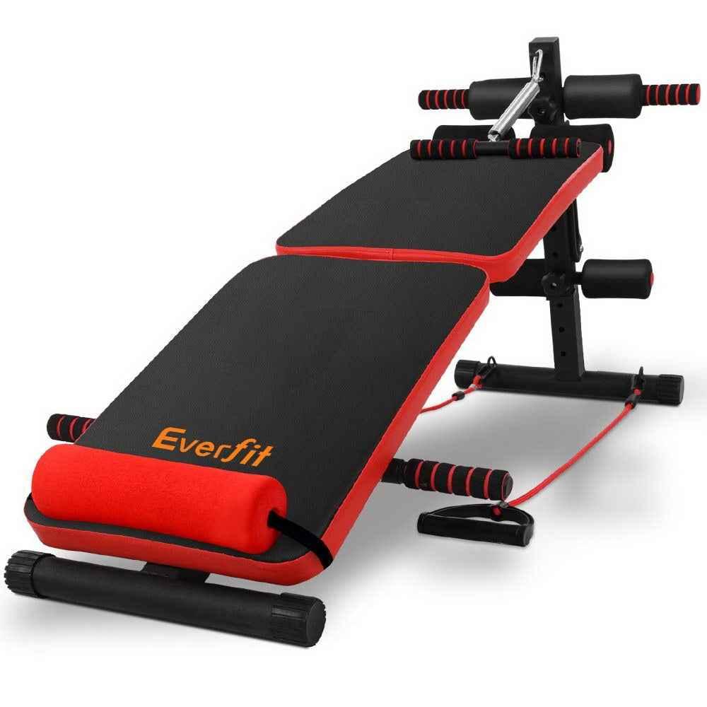 Everfit Premium Adjustable Foldable Fitness Bench with Resistance Attachments