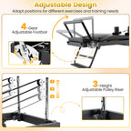 Foldable Pilates Reformer Machine for Home Gym – Adjustable Full-Body Resistance Fitness Equipment