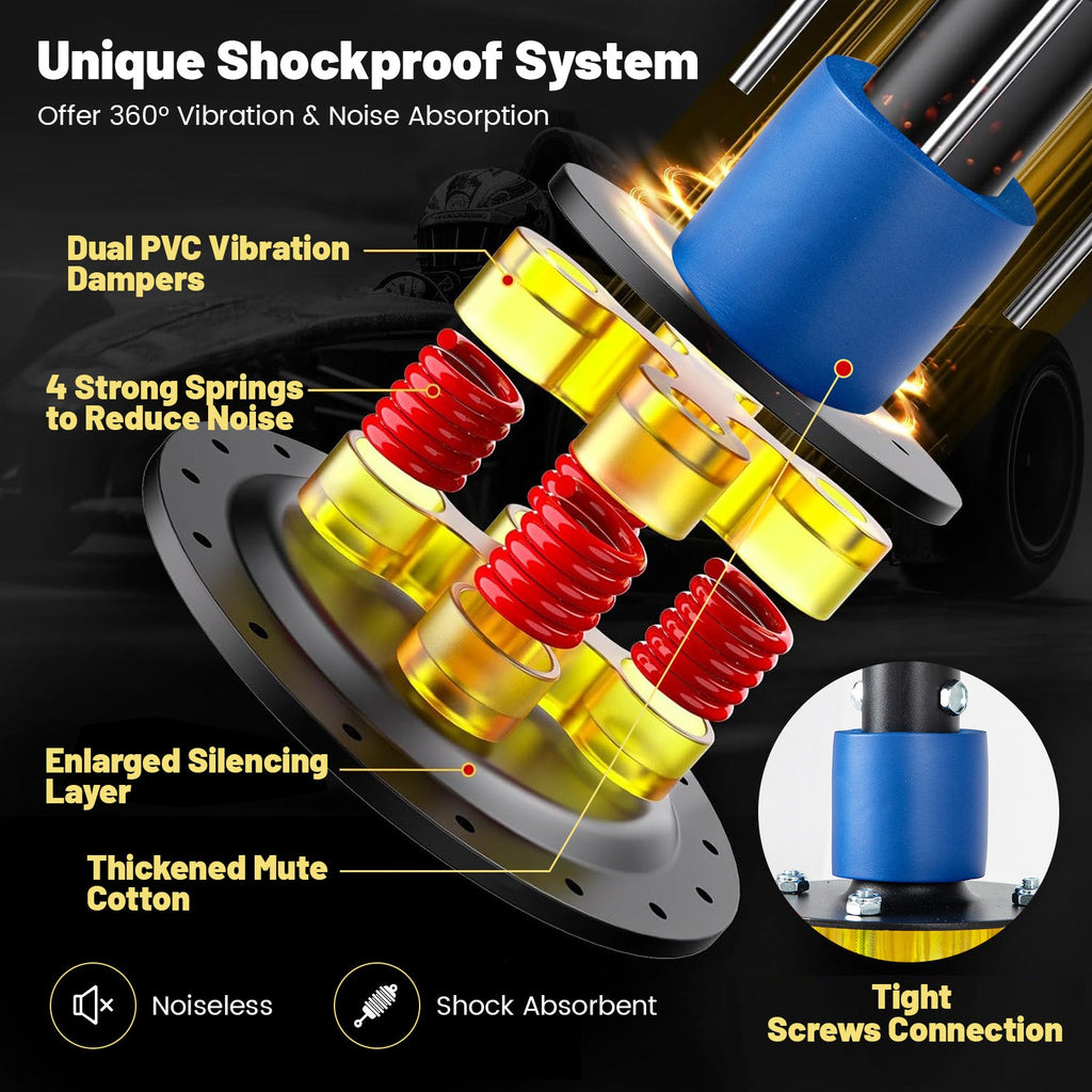 Freestanding Heavy Punching Bag with Noise-Dampening Shock Absorption Base