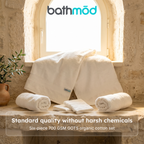 Luxury Organic Bath Six Piece Towel Set – Soft, Plush 700 GSM Turkish Cotton