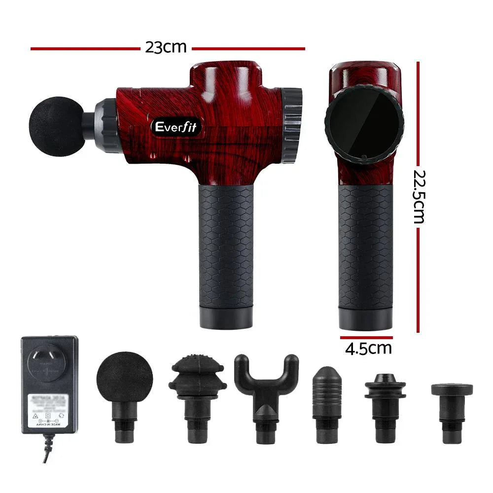 Everfit Handheld Percussion Massage Gun with Smart Touch LCD Display