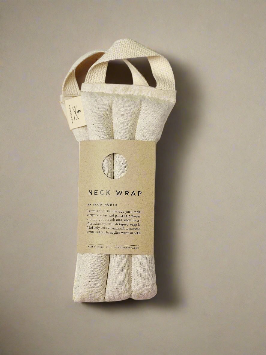 Natural Linen & Cotton Weighted Neck Wrap – Heated & Cooling Comfort