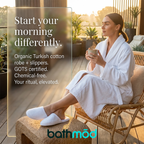 Ultra-Plush GOTS-Certified Organic Turkish Cotton Robe & Matching Slipper Set