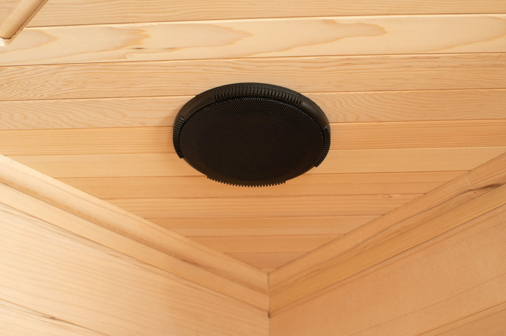 Blisspod, Vienna, Corner Spacious Far Infrared Sauna Canadian Hemlock Ultra Low EMF, 12 Heaters, 4-5 Persons - Refined Wellness Products