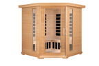 Blisspod, Vienna, Corner Spacious Far Infrared Sauna Canadian Hemlock Ultra Low EMF, 12 Heaters, 4-5 Persons - Refined Wellness Products