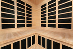 Blisspod, Vienna, Corner Spacious Far Infrared Sauna Canadian Hemlock Ultra Low EMF, 12 Heaters, 4-5 Persons - Refined Wellness Products
