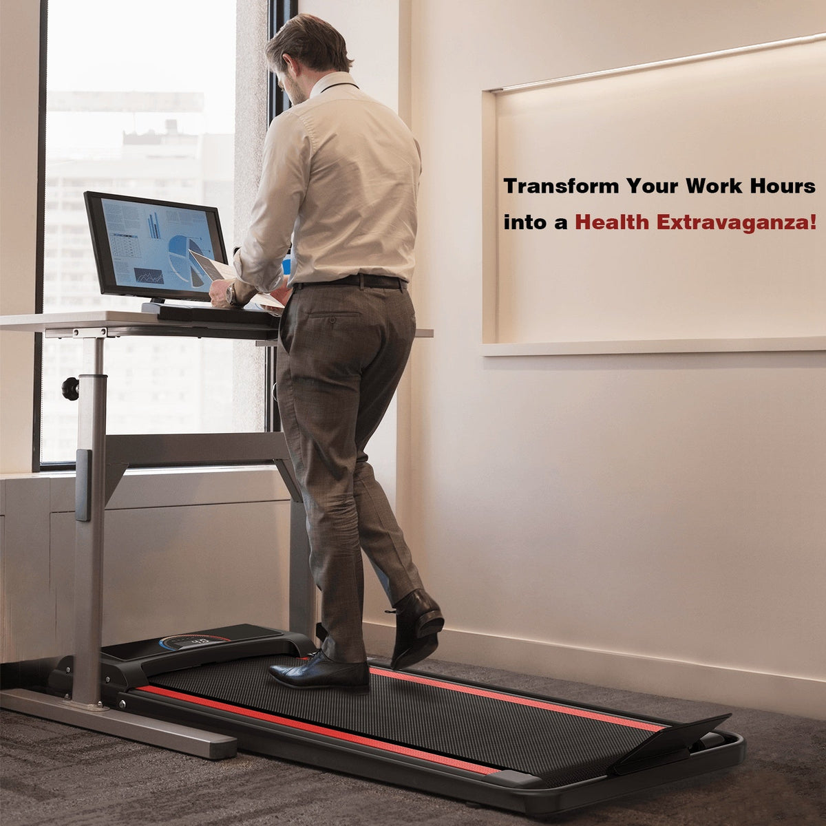 Compact 2-in-1 Folding Home Treadmill with Quiet 2.25HP Motor & Remote Control