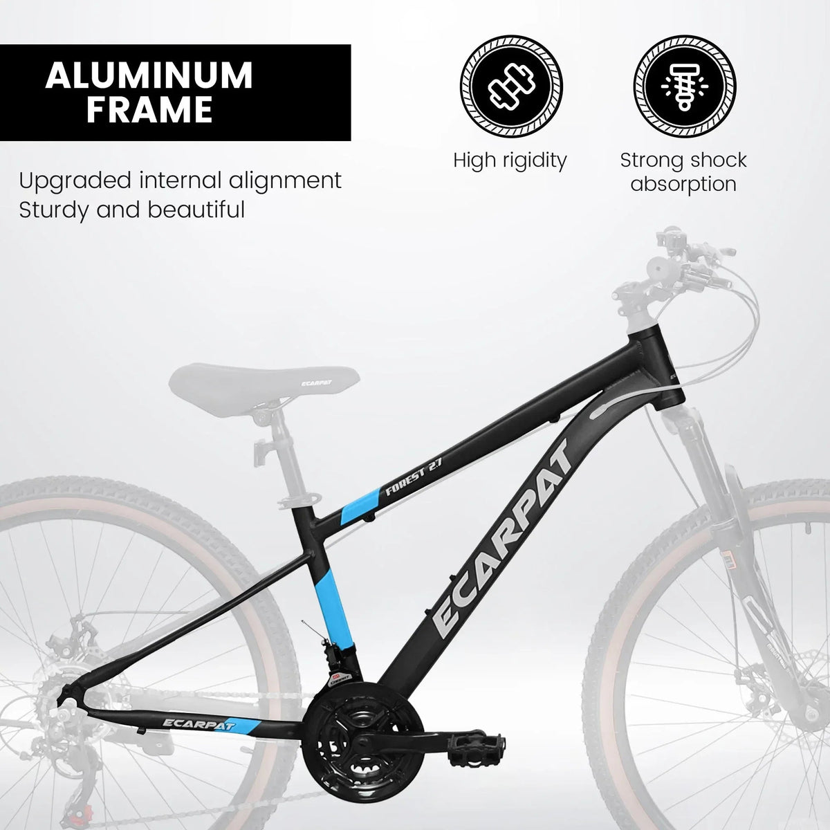 Carpat™ MTB Velocity 27 – 27.5" Aluminum Mountain Bike (21-Speed, - Refined Wellness Products