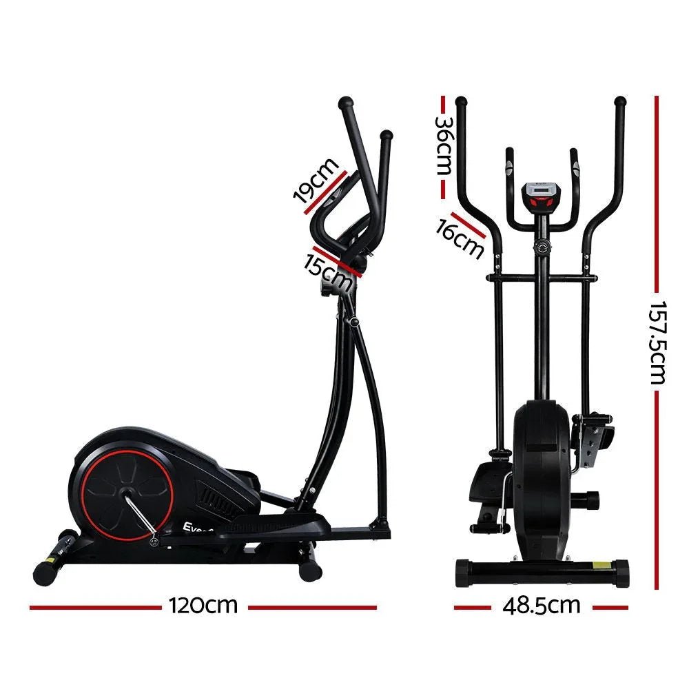 Everfit Elliptical Cross Trainer Exercise Bike with 8-Level Resistance & LCD Display - Refined Wellness Products