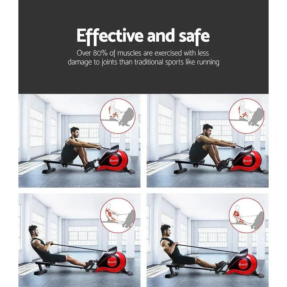Everfit Magnetic Flywheel Rowing Exercise Machine with 10 Resistance Levels - Refined Wellness Products