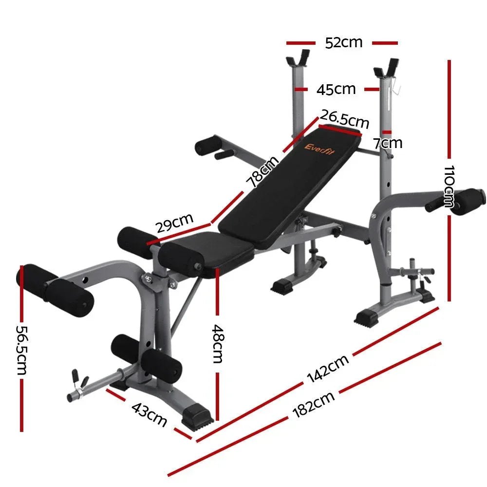Everfit Multi-Station Weight Bench Press & Total-Body Gym Equipment - Refined Wellness Products
