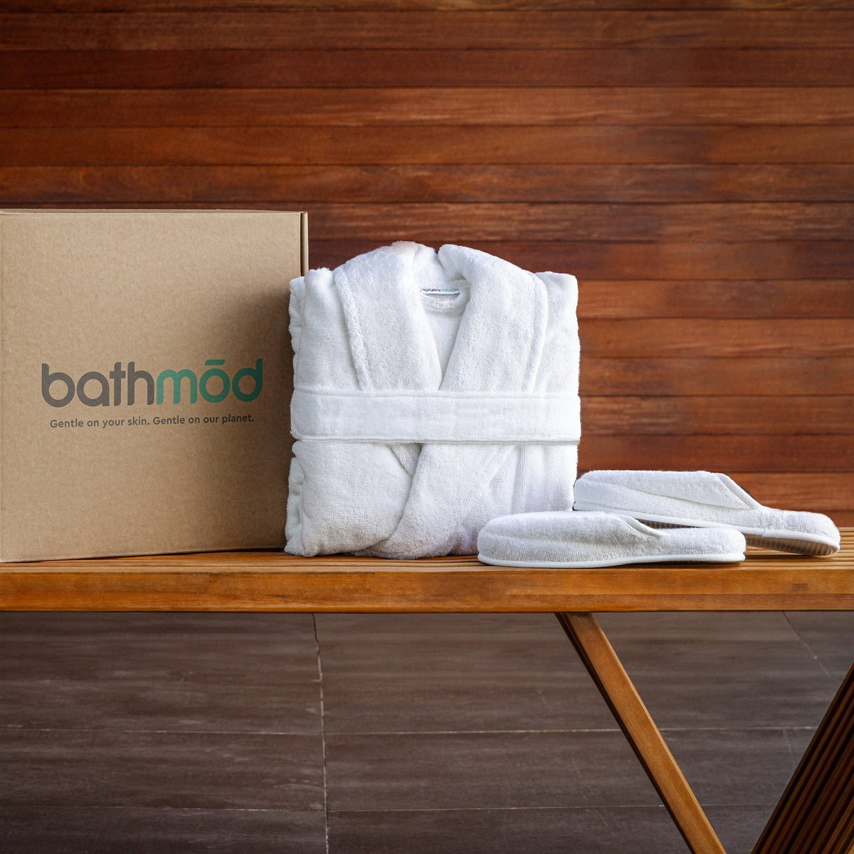 Ultra-Plush GOTS-Certified Organic Turkish Cotton Robe & Matching Slipper Set
