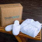 Ultra-Plush GOTS-Certified Organic Turkish Cotton Robe & Matching Slipper Set