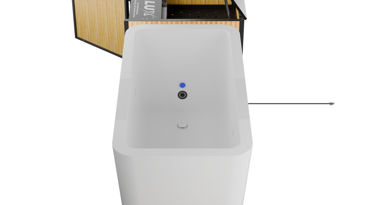 RevX Acrylic X Tub Cold Plunge + LUX High Performance Chiller and Filtration System - Refined Wellness Products