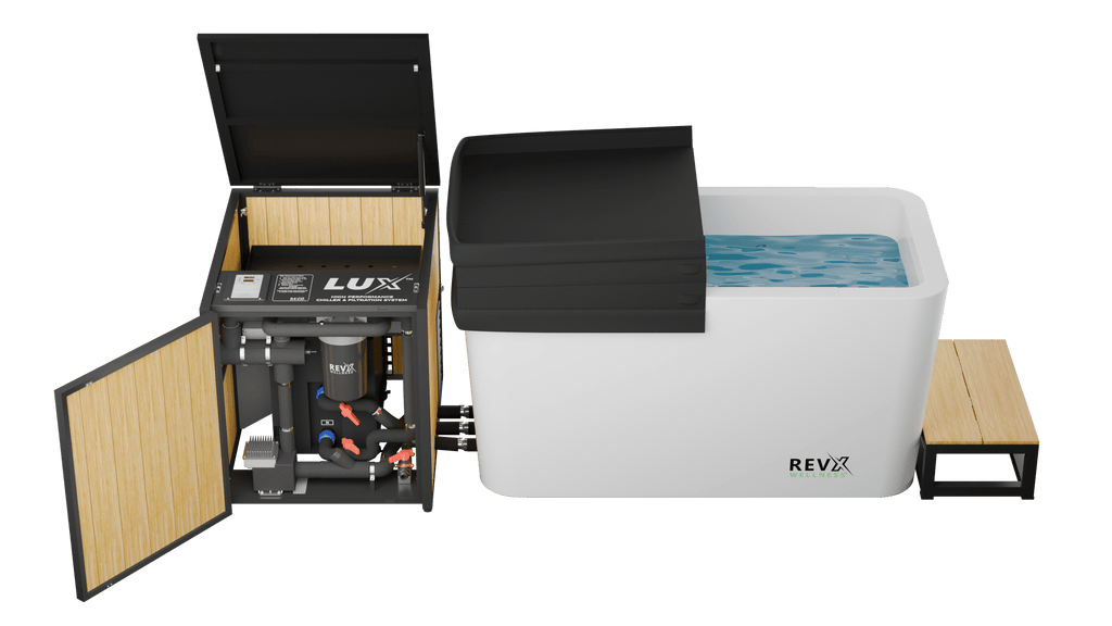 RevX Acrylic X Tub Cold Plunge + LUX High Performance Chiller and Filtration System - Refined Wellness Products