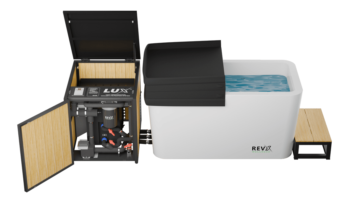 RevX Acrylic X Tub Cold Plunge + LUX High Performance Chiller and Filtration System - Refined Wellness Products