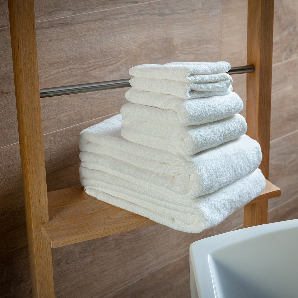 Luxury Organic Bath Six Piece Towel Set – Soft, Plush 700 GSM Turkish Cotton